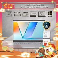 Asus Vivobook S16 M5606W-AMX078WMS Laptop (AI 9-365 5.0GHz,512GB SSD,24GB D5,ATI,16" 3.2K,W11,H24+M3