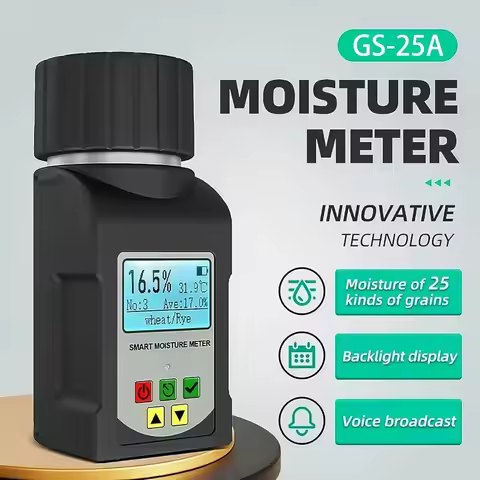 Smart Digital Grain Moisture Meter Humidity Tester for 25 Kinds Grains Corn Coffee Wheat Seeds Hygro