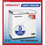 ﺴ﹊(130 LITRE) Berjaya Premium Chest Freezer BJY-CFSD100A-R6 (White) 5 YEARS Compressor warranty