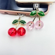 Mobile Phone Anti-dust Plug diy Cherry Charm Mobile Phone Anti-dust Plug