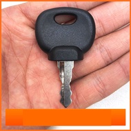 JCB excavator and crane key blank with round plastic handle, high quality plastic, brass key blade (