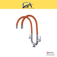 Eurano Acrobaleno Series Double Flexi Pillar Sink Tap - Orange