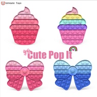 Bowknot + Cupcake Gradient Pop It Children's Educational Toys