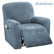 SHANHAI Recliner Chair Covers, Stretchy Velvet Couch Slipcovers, Thick 1 Seater Stay in Place Form F