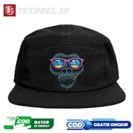 Texboel id Black Snapbleck Hat 5 panel hat Cool Logo using DTF