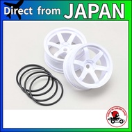 Yokomo 6-Spoke Wheel (White) 2 Pieces for Drift, 7mm Offset TW-5313W7