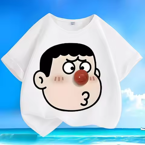 Summer Doraemon Gian Kids T-shirt Limited Time Low Price Wrinkle-free Machine Washable Loose Short S