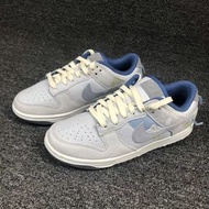 【💖全新】Nike Dunk Low “Bright Side”翻毛皮 板鞋 女款 灰藍