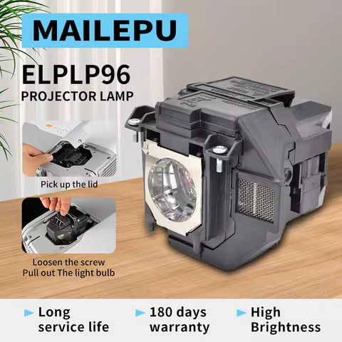 Mailepu Replacement bulb Projector Lamp bulb With housing for ELPLP96 / V13H010L96 EB-W39 EB-W42 EB-