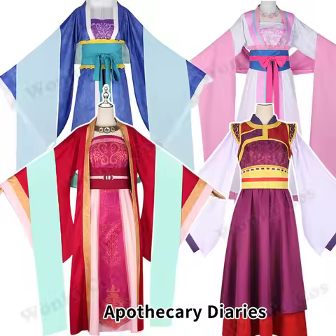 Anime Apothecary Diary Lishu Lihua Yuye Loulan Gyokuyou Consorts Cosplay Costume Hanfu Dress Women R