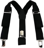 Unisex Pique Braces in Plain Patterned Y-Shape with 3 Extra Strong Clips Adjustable 82 to 130 cm