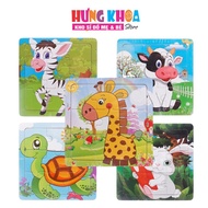9-piece wooden puzzle set toy - smart 9-piece wooden puzzle to develop baby's intelligence