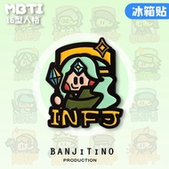 Creative Brooch Original Magnet Cute Refrigerator Sticker MBTI Badge Birthday Gift Peripheral Person