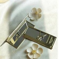 กระจกเครื่องสำอางพับได้สีทองพรีเมียม ขนาดพกพาสำหรับกระเป๋าถือ ของใช้จำเป็นสำหรับแต่งหน้า ของขวัญหรูห