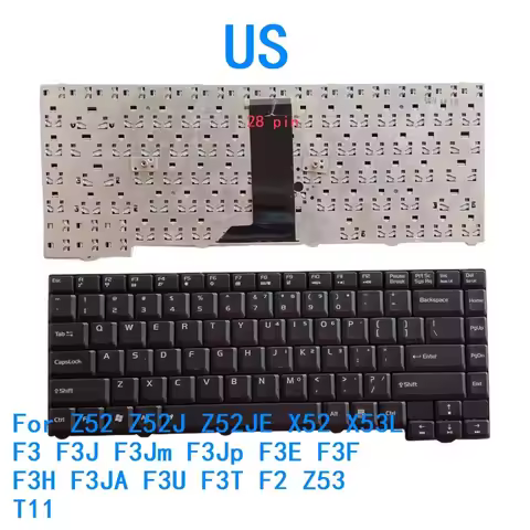 % New US Language Keyboard Z52 Z52J Z52JE X52 X53L F3 F3J F3Jm F3Jp F3E F3F F3H F3JA F3U F3T F2 Z53 