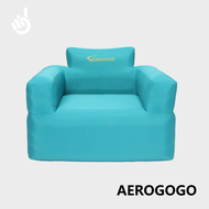 Aerogogo Automatic Inflatable Air Sofa [ Built-In IP68 Air Pump Single Button Operate 300kg Load Capacity Fast Inflation USB Charging Lightweight Portable Foldable Washable Detachable Cover Polyester PVC Chair Outdoor Home Furniture ]