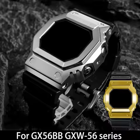 Modified metal steel silver black gold watch case solid metal stainless steel men Accessories For Ca