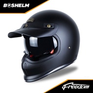 BOSHELM Helm NJS om Solid HITAM DOFF Helm Full Face SNI