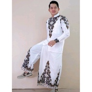 Setelan Baju Koko Dan Sarung Celana / Baju Muslim Modern Terbaru 2021 / Batik Pria Solo