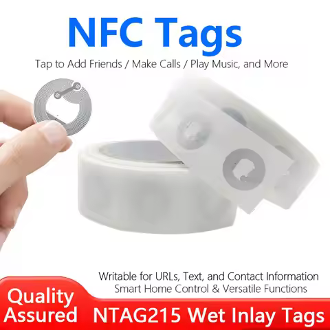 Wet Inlay Sticker NFC Electronic Tag NTG215 Transparent Chip NFC Sticker Music Wall NFC Chip Sticker