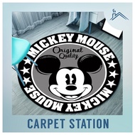 Karpet Bulat Disney Mickey Mouse Baby Playing Area Carpet Hiasan Bilik Anak Round Carpet Besar Gamin