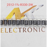 (Combo of 10) SMD resistor 2512 - 0.33R R330 330 miliohms 330mR 2W error 1%