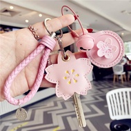 Mrt Card Easycard Burst Girl Heart Cherry Blossom Keychain Key Cover Electric Vehicle PU Household A