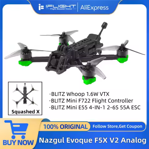 iFlight Nazgul Evoque F5X V2 Analog Freestyle Series 5inch FPV Drone 190km/h Max Speed High Performa