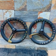Road Carbon Rim 349 3 Blades RPANTAHI CARBON WORKS 16INCHS 74*142mm