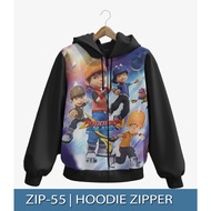 Boboiboy GALAXY Printing 3D Zipper Hoodie Jacket Kids Jacket Boboiboy Trendy ZIP-55