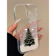 冬日圣诞树适用苹果PROMAX手机壳iPhone创意流沙壳硬壳Winter Christmas Tree for Apple PROMAXkanqinwo1.my20251217