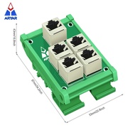 5 Port RJ45 8P8C Female Socket Adapter Pcb Board Network RJ-45 Vertical Ethernet Connector Converter