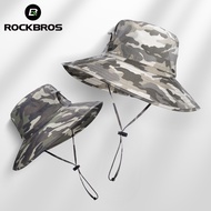 ROCKBROS หมวกตกปลาสำหรับผู้ชายผู้หญิงกลางแจ้ง Anti-UV หมวกแบบถอดได้เดินป่าหมวกแคมปิ้ง