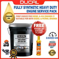DUCAL FULLY SYNTHETIC HEAVY ESTER ENGINE OIL 10W40 API CK4/SN 18 LITRES (FREE ENGINE FLUSH) MINYAK H