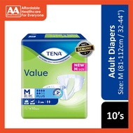 Tena Value Plus Adult Diapers Size M 10's (81-112cm / 32-44 inches)