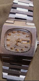 Technos Technabird 古董自動腕錶70年代不銹鋼古董系列technos全自動機械錶戴上手即行錶帶一節損毀瑞士名牌古董錶翻新自帶一流