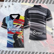 Jersey T-shirt Original Borneo Sabah Sarawak Rhino Burung Kenyalang Negeri di bawah Bayu Murah Ready