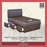 Kasur Guhdo Drawer HS New Prima Set Prospine Tebal 15Cm Coklat Khusus Jabodetabek