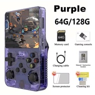 TTO เครื่องเล่นวิดีโอเกมพกพา R36S Linux หน้าจอ IPS 3.5 นิ้ว เครื่องเล่นวิดีโอเกมพกพา R35s Pro64GB