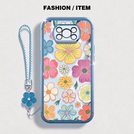 YBD Phone Case For Xiaomi POCO X3 Pro POCO X3 NFC POCO M4 POCO M5 4G 5G INS Flower Trend Ultra-thin 