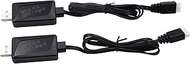 Blomiky 2 Pack 7.4V 1.6A Fast 2S Li-Po Li-ion Battery Charger Cable with XH-3P Connector for RC Boat
