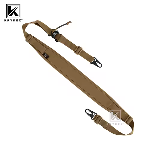 KRYDEX Tactical Gun Sling Strap Modular Removable 2 Point /1 Point 2.25" Padded Slingster For Combat
