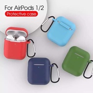 (เคสอย่างดี) เคส case Apple AirPods1/gen2 ยางทำจากซิลิคอน ป้องกัน กรณี ปก กันกระแทกMacaron Carton Charging Box airpods Case