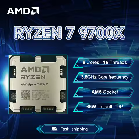 NEW AMD Ryzen 7 9700X 3.8GHz 4NM L3=32M Processor 65W Socket AM5 8-Core 16-Thread R7 9700X DDR5 but 