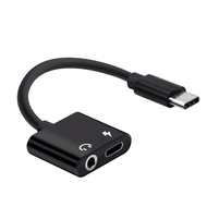 Ready to ship USB-C / Type-C to 3.5mm Aux + USB-C / Type C Earphone Adapter Charger Audio Cable