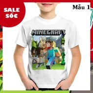 (5 models) Minecraft Games Printed Children's T-shirt Thai cotton fabric S079