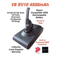 Dyson V8 SV10 SV10E SV10K SV25 Compatible OEM Rechargeable Battery 4500mAh. Built-In 21700 / 18650 c