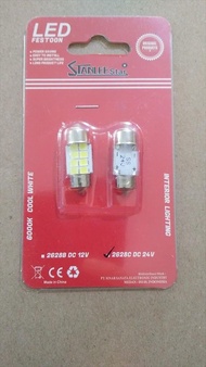 Bohlam Lampu Kabin Plafon LED Truk T8 28mm 24V 6000K Stanlee Star