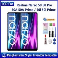 Original LCD Untuk Realme Narzo 50 50 Pro / 50A 50A Prime /50i 50i Prime