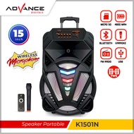 【READY STOCK】Advance Speaker bluetooth / Speaker Aktif super bass Advance K1501 N Meeting Bluetooth 